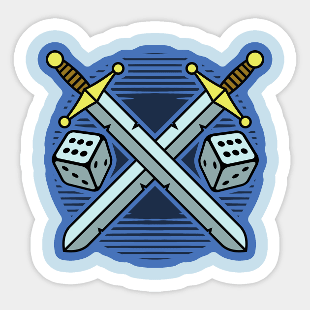 swords and dice Sticker by OsFrontis